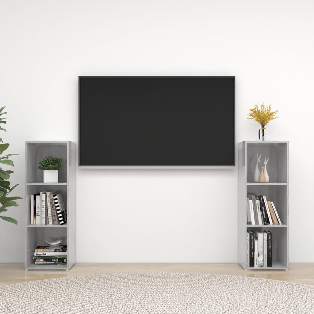 Tv Cabinets 2 Pcs 72X35X Engineered Wood