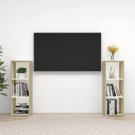 Tv Cabinets 2 Pcs 72X35X Engineered Wood