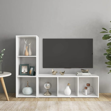 Tv Cabinets 2 Pcs Engineered Wood