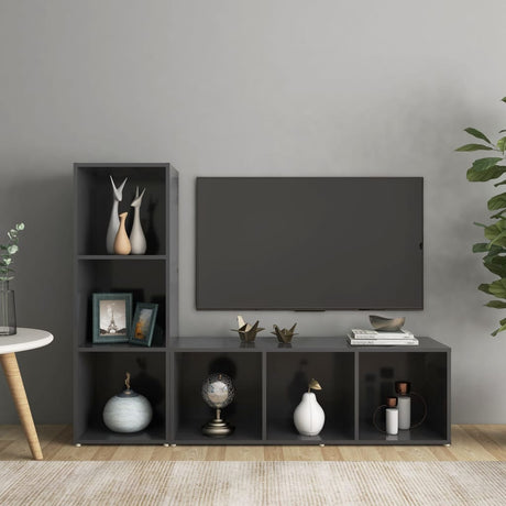 Tv Cabinets 2 Pcs Engineered Wood