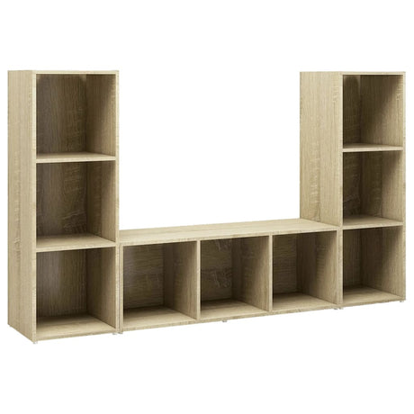 Tv Cabinets 3 Pcs 107X35X37 Cm Engineered Wood