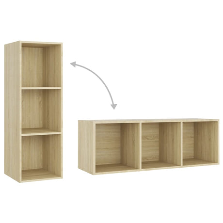 Tv Cabinets 3 Pcs 107X35X37 Cm Engineered Wood
