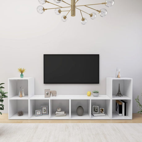 Tv Cabinets 4 Pcs 72X35X36.5 Cm Engineered Wood