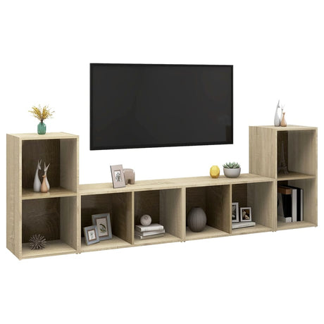 Tv Cabinets 4 Pcs 72X35X36.5 Cm Engineered Wood