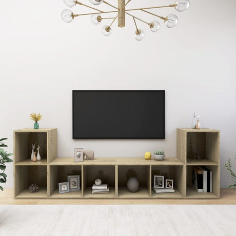 Tv Cabinets 4 Pcs 72X35X36.5 Cm Engineered Wood