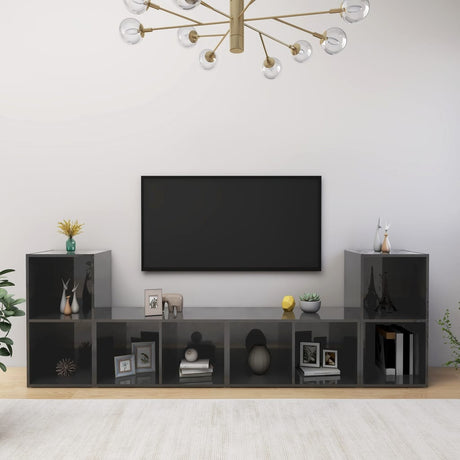 Tv Cabinets 4 Pcs 72X35X36.5 Cm Engineered Wood