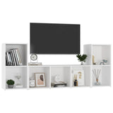 3 Piece Tv Cabinet Set Engineered Wood