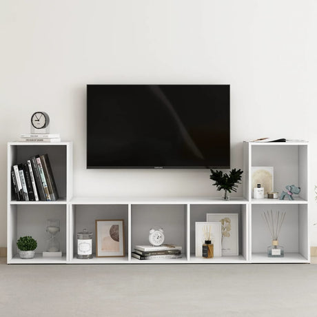 3 Piece Tv Cabinet Set Engineered Wood