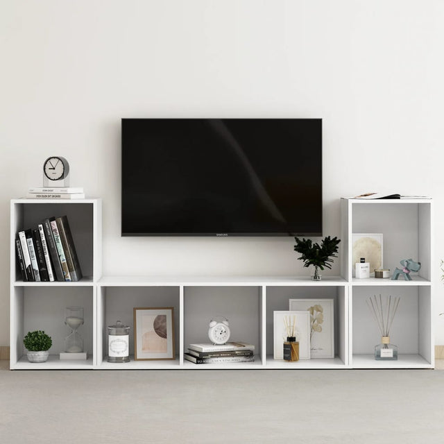 3 Piece Tv Cabinet Set Engineered Wood