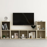 3 Piece Tv Cabinet Set Engineered Wood