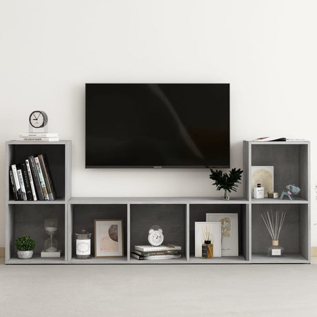 3 Piece Tv Cabinet Set Engineered Wood