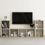 3 Piece Tv Cabinet Set Engineered Wood