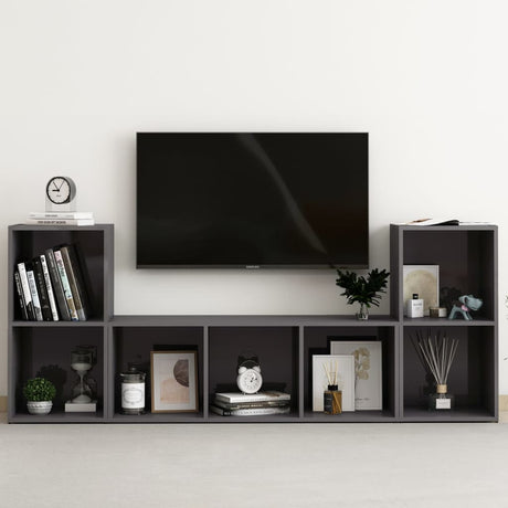 3 Piece Tv Cabinet Set Engineered Wood