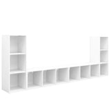Tv Cabinets 4 Pcs 107X35X37 Cm Engineered Wood