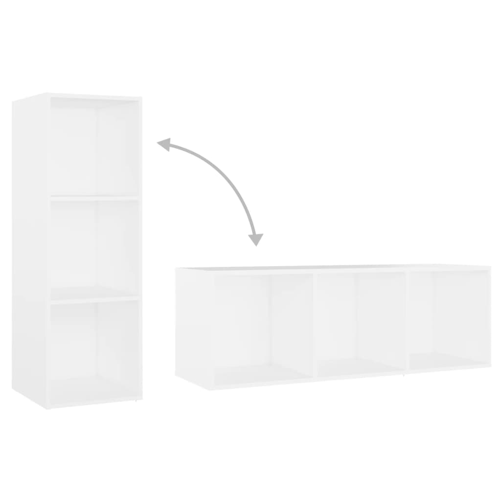 Tv Cabinets 4 Pcs 107X35X37 Cm Engineered Wood