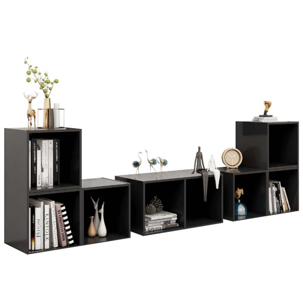 6 Piece Tv Cabinet Set Engineered Wood