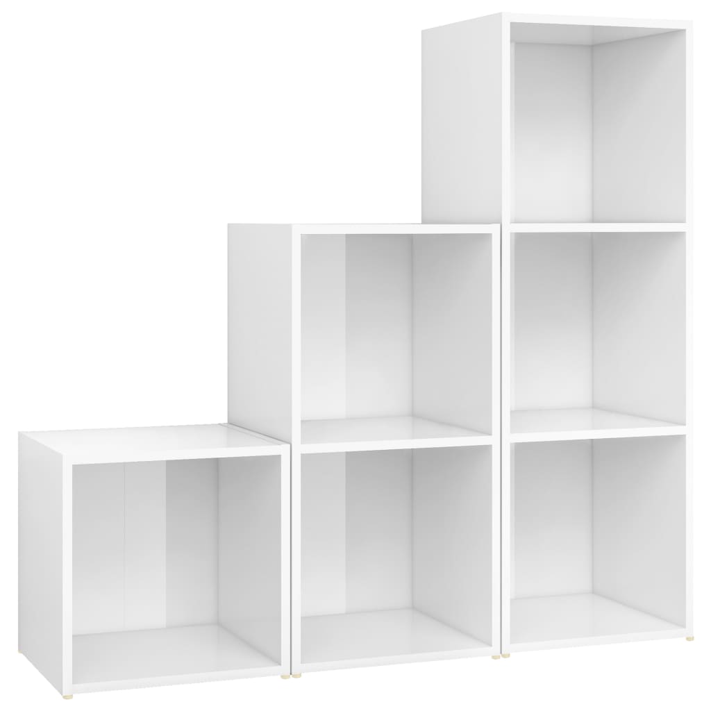 3 Piece Tv Cabinet Set Engineered Wood