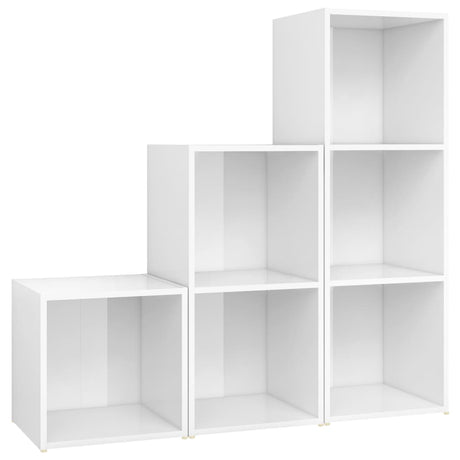 3 Piece Tv Cabinet Set Engineered Wood