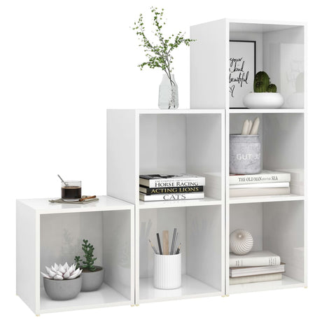 3 Piece Tv Cabinet Set Engineered Wood