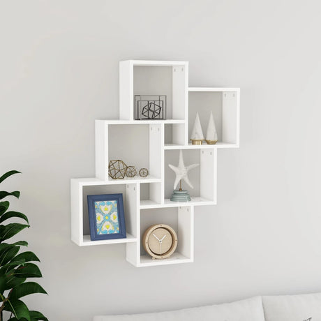 Wall Cube Shelf 78X15X93 Cm Engineered Wood