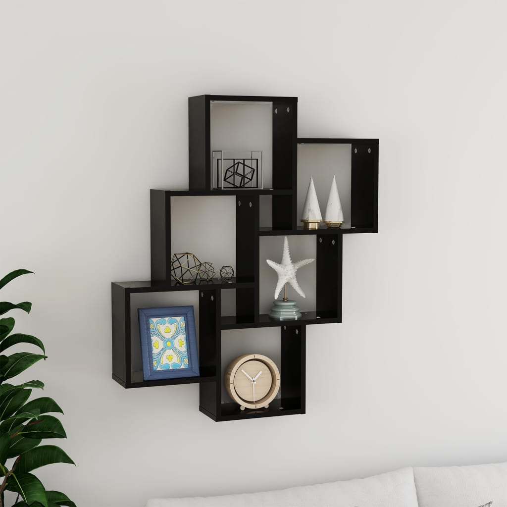 Wall Cube Shelf 78X15X93 Cm Engineered Wood