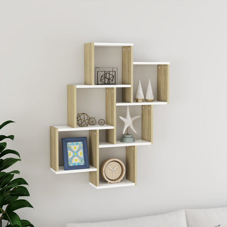 Wall Cube Shelf 78X15X93 Cm Engineered Wood