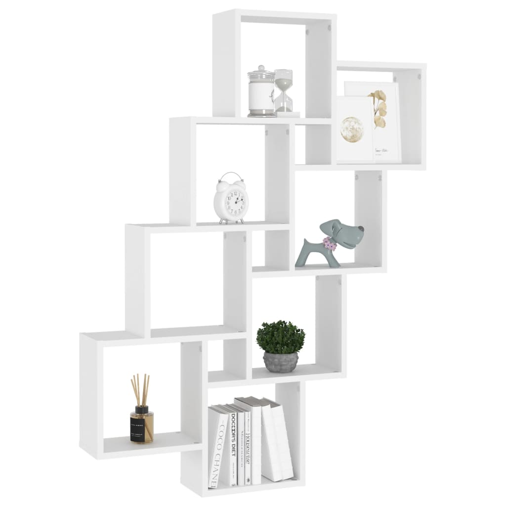 Wall Cube Shelf 90X15X119 Cm Engineered Wood