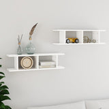 Wall Shelf 2 Pcs Engineered Wood