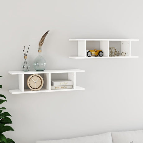 Wall Shelf 2 Pcs Engineered Wood