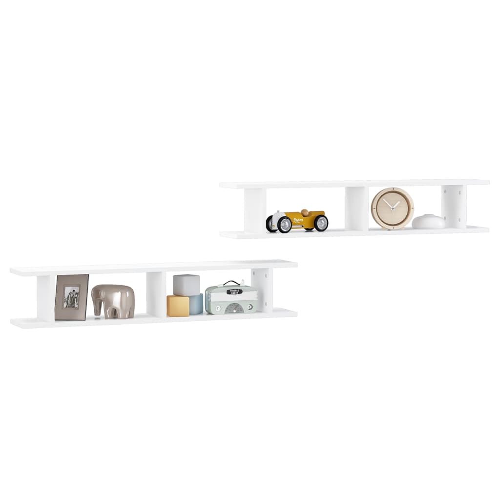 Wall Shelf 2 Pcs Engineered Wood
