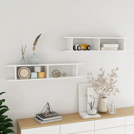 Wall Shelf 2 Pcs Engineered Wood