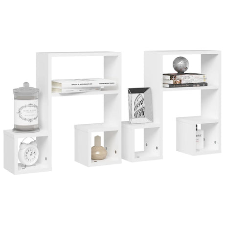 Wall Shelf 2 Pcs 50X15X50 Cm Engineered Wood