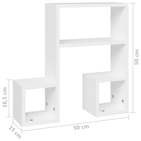 Wall Shelf 2 Pcs 50X15X50 Cm Engineered Wood