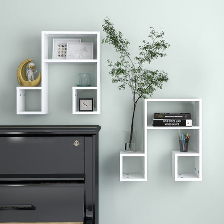 Wall Shelf 2 Pcs 50X15X50 Cm Engineered Wood