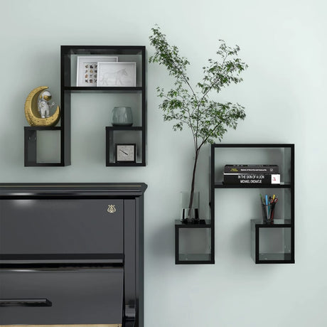 Wall Shelf 2 Pcs 50X15X50 Cm Engineered Wood
