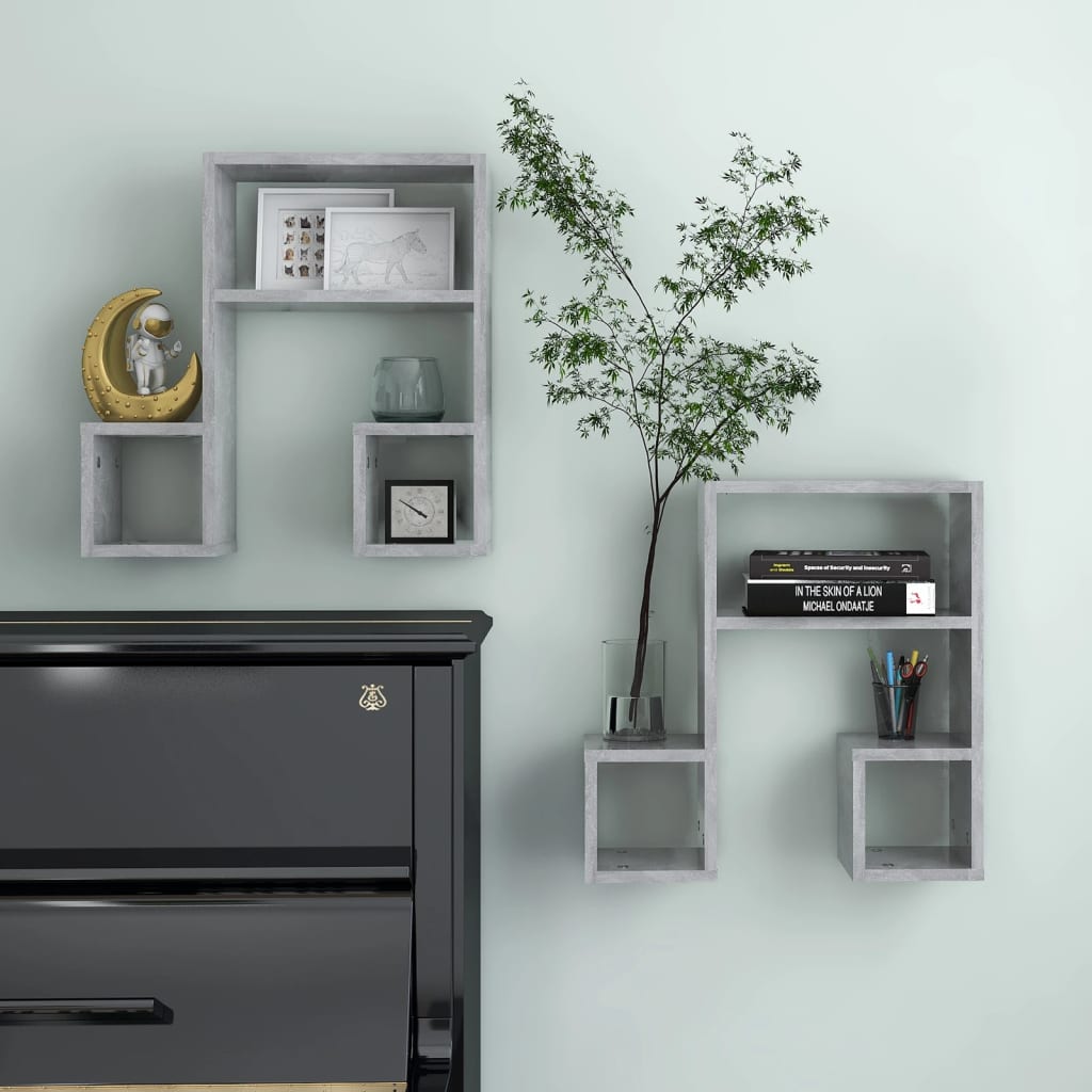 Wall Shelf 2 Pcs 50X15X50 Cm Engineered Wood