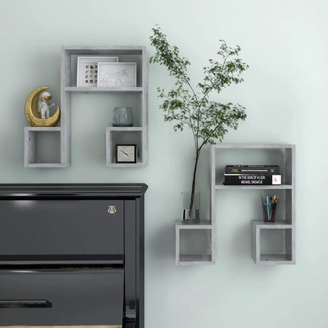 Wall Shelf 2 Pcs 50X15X50 Cm Engineered Wood