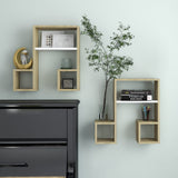 Wall Shelf 2 Pcs 50X15X50 Cm Engineered Wood