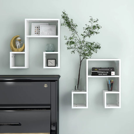 Wall Shelf 2 Pcs 50X15X50 Cm Engineered Wood