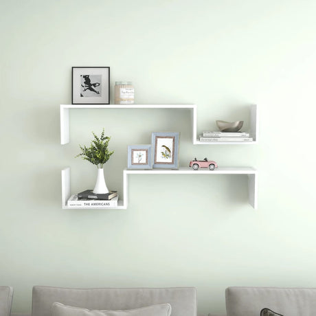 Wall Shelf 2 Pcs 100X15X20 Cm Engineered Wood