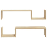 Wall Shelf 2 Pcs 100X15X20 Cm Engineered Wood