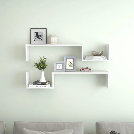 Wall Shelf 2 Pcs 100X15X20 Cm Engineered Wood
