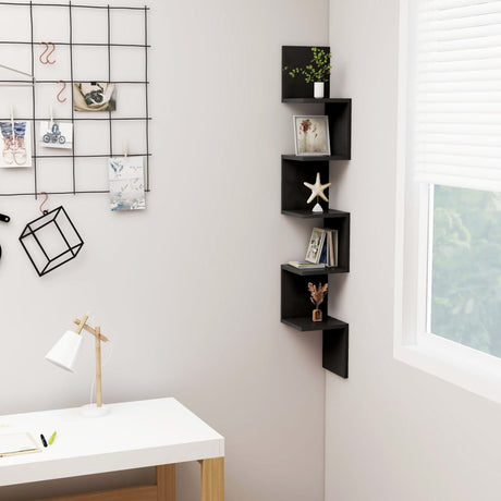 Wall Corner Shelf Engineered Wood