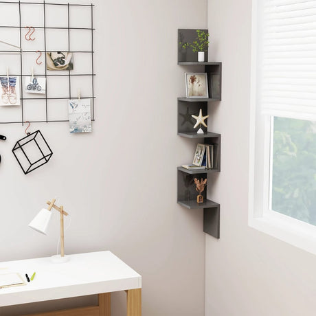 Wall Corner Shelf Engineered Wood