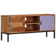 Tv Cabinet Honey Brown And Grey 110X30X50 Cm Solid Wood Acacia