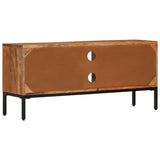 Tv Cabinet Honey Brown And Grey 110X30X50 Cm Solid Wood Acacia