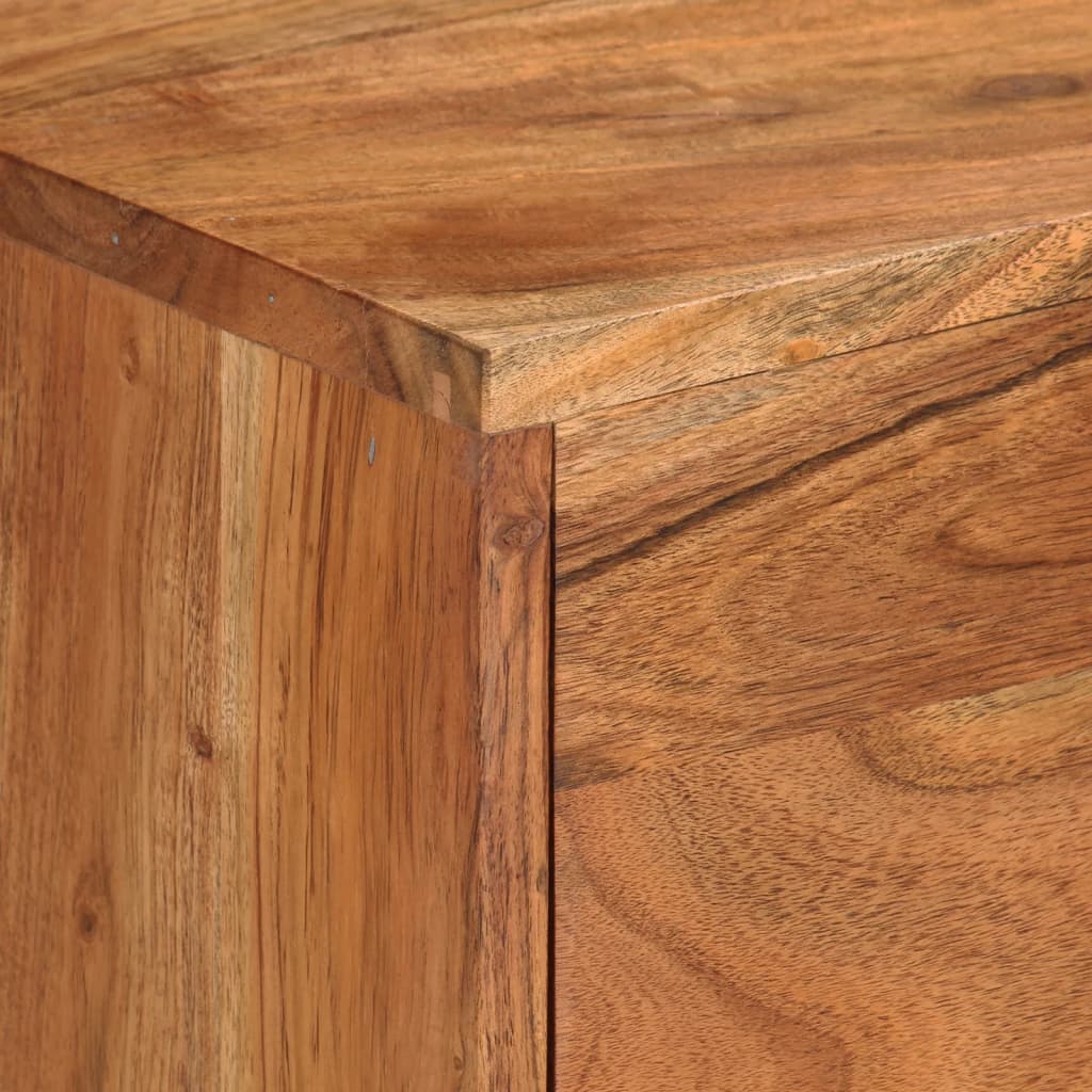 Tv Cabinet Honey Brown And Grey 110X30X50 Cm Solid Wood Acacia