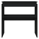 Console Table Black 80x30x80 cm Engineered Wood
