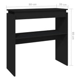 Console Table Black 80x30x80 cm Engineered Wood