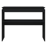 Console Table Black 102x30x80 cm Engineered Wood